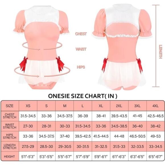 Cotton Fancy Romper Onesie Pajamas Lingerie Bodysuit Babydoll Snap Button Design - Picture 5 of 8
